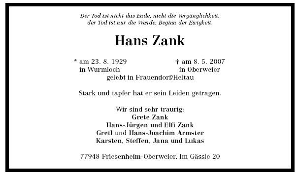 Zank Hans 1929-2007Todesanzeige